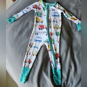 Little Sleepies Zippy size 6-12 months, Community Cars pattern
